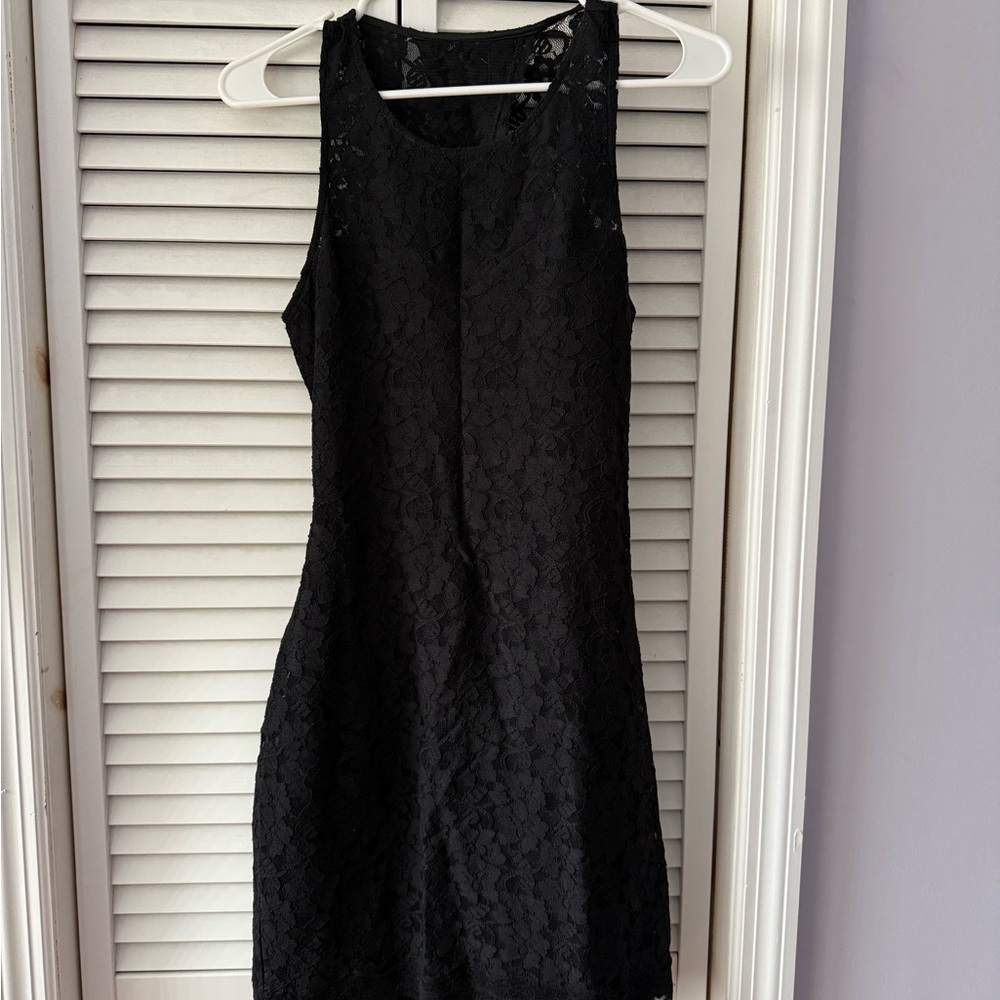 Express Elegant Black Lace Dress